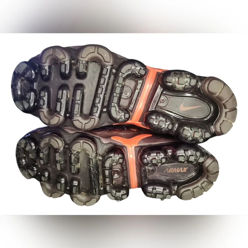 Nike Women's Red and Black VaporMax Plus Athletic Shoes